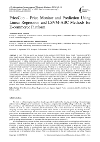 PriceCop–Price Monitor and Prediction Using Linear Regression and LSVM-ABC Methods for E-commerce Platform