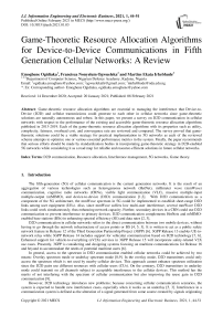 Game-Theoretic Resource Allocation Algorithms for Device-to-Device Communications in Fifth Generation Cellular Networks: A Review