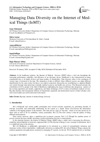Managing Data Diversity on the Internet of Medical Things (IoMT)