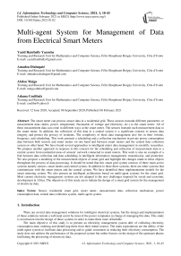 Multi-agent System for Management of Data from Electrical Smart Meters