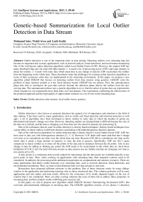 Genetic-based Summarization for Local Outlier Detection in Data Stream