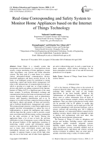 Real-time Corresponding and Safety System to Monitor Home Appliances based on the Internet of Things Technology
