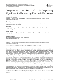 Comparative Studies of Self-organizing Algorithms for Forecasting Economic Parameters