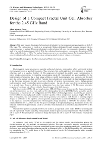 Design of a Compact Fractal Unit Cell Absorber for the 2.45 GHz Band