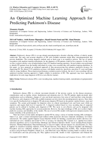 An Optimized Machine Learning Approach for Predicting Parkinson's Disease