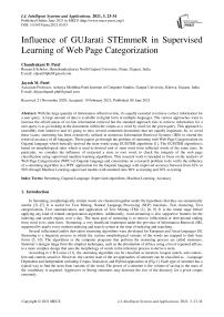 Influence of GUJarati STEmmeR in Supervised Learning of Web Page Categorization