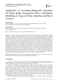 Application of Levenberg-Marguardt Algorithm for Prime Radio Propagation Wave Attenuation Modelling in Typical Urban, Suburban and Rural Terrains