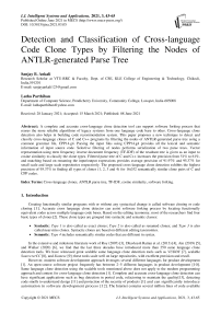 Detection and Classification of Cross-language Code Clone Types by Filtering the Nodes of ANTLR-generated Parse Tree