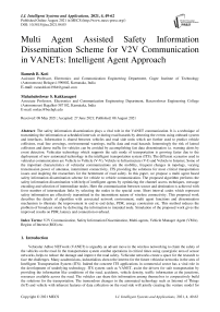 Multi Agent Assisted Safety Information Dissemination Scheme for V2V Communication in VANETs: Intelligent Agent Approach
