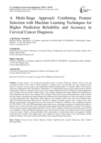 A Multi-Stage Approach Combining Feature Selection with Machine Learning Techniques for Higher Prediction Reliability and Accuracy in Cervical Cancer Diagnosis
