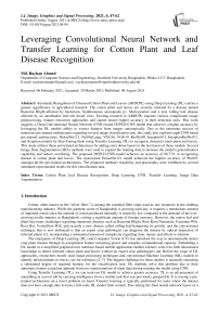 Leveraging Convolutional Neural Network and Transfer Learning for Cotton Plant and Leaf Disease Recognition