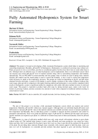 Fully Automated Hydroponics System for Smart Farming