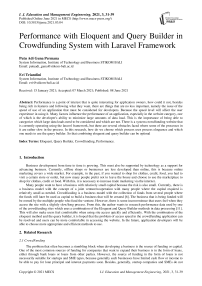 Performance with Eloquent and Query Builder in Crowdfunding System with Laravel Framework