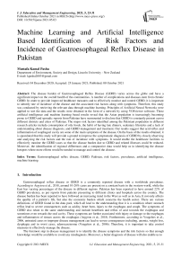 Machine Learning and Artificial Intelligence Based Identification of Risk Factors and Incidence of Gastroesophageal Reflux Disease in Pakistan