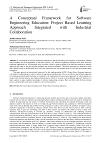 A Conceptual Framework for Software Engineering Education: Project Based Learning Approach Integrated with Industrial Collaboration
