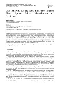 Data Analysis for the Aero Derivative Engines Bleed System Failure Identification and Prediction