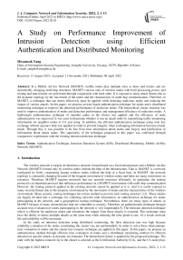 A Study on Performance Improvement of Intrusion Detection using Efficient Authentication and Distributed Monitoring