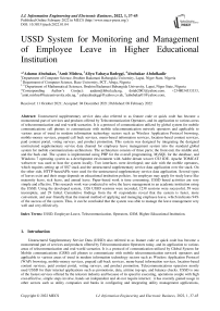 USSD System for Monitoring and Management of Employee Leave in Higher Educational Institution