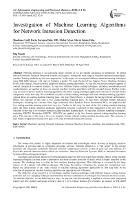 Investigation of Machine Learning Algorithms for Network Intrusion Detection