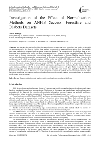 Investigation of the Effect of Normalization Methods on ANFIS Success: Forestfire and Diabets Datasets