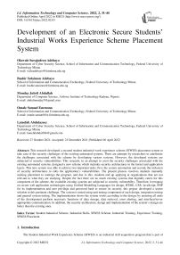 Development of an Electronic Secure Students' Industrial Works Experience Scheme Placement System