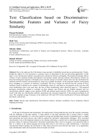 Text Classification based on Discriminative-Semantic Features and Variance of Fuzzy Similarity