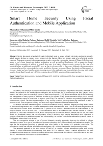 Smart Home Security Using Facial Authentication and Mobile Application