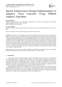 Speech Enhancement through Implementation of Adaptive Noise Canceller Using FHEDS Adaptive Algorithm