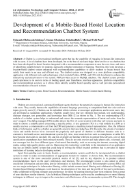 Development of a Mobile-Based Hostel Location and Recommendation Chatbot System