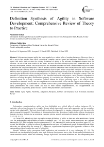Definition Synthesis of Agility in Software Development: Comprehensive Review of Theory to Practice