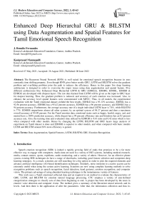 Enhanced Deep Hierarchal GRU & BILSTM using Data Augmentation and Spatial Features for Tamil Emotional Speech Recognition