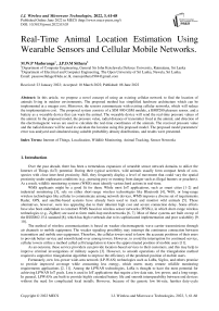 Real-Time Animal Location Estimation Using Wearable Sensors and Cellular Mobile Networks