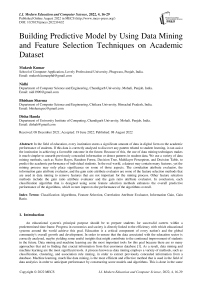 Building Predictive Model by Using Data Mining and Feature Selection Techniques on Academic Dataset