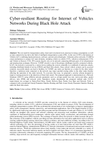 Cyber-resilient Routing for Internet of Vehicles Networks During Black Hole Attack