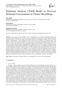 Sentiment Analysis CSAM Model to Discover Pertinent Conversations in Twitter Microblogs