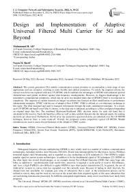 Design and Implementation of Adaptive Universal Filtered Multi Carrier for 5G and Beyond