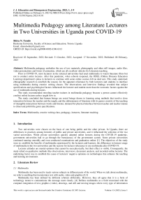 Multimedia Pedagogy among Literature Lecturers in Two Universities in Uganda post COVID-19