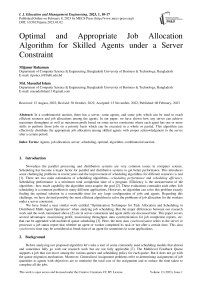 Optimal and Appropriate Job Allocation Algorithm for Skilled Agents under a Server Constraint