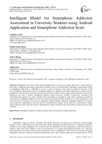 Intelligent Model for Smartphone Addiction Assessment in University Students using Android Application and Smartphone Addiction Scale