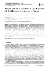 Analysis of Cost-Effectiveness of Grid-Based and Off-Grid Electrification Designs in Nigeria