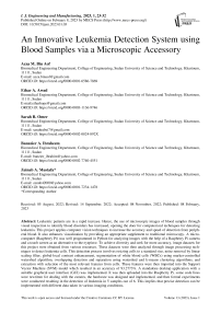 An Innovative Leukemia Detection System using Blood Samples via a Microscopic Accessory