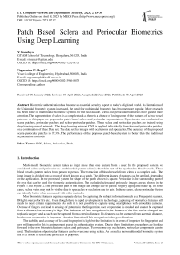 Patch Based Sclera and Periocular Biometrics Using Deep Learning