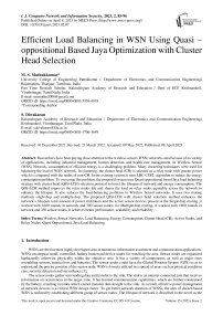 Efficient Load Balancing in WSN Using Quasi –oppositional Based Jaya Optimization with Cluster Head Selection