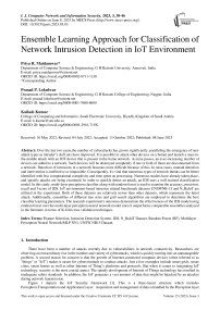 Ensemble Learning Approach for Classification of Network Intrusion Detection in IoT Environment