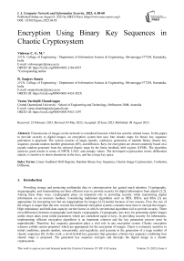 Encryption Using Binary Key Sequences in Chaotic Cryptosystem