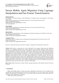 Secure Mobile Agent Migration Using Lagrange Interpolation and Fast Fourier Transformation