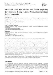 Detection of DDOS Attacks on Cloud Computing Environment Using Altered Convolutional Deep Belief Networks