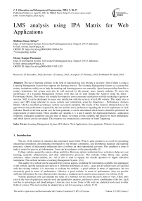 LMS analysis using IPA Matrix for Web Applications