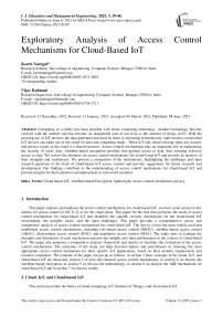 Exploratory Analysis of Access Control Mechanisms for Cloud-Based Iot