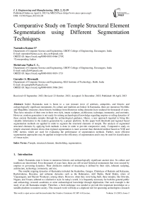 Comparative Study on Temple Structural Element Segmentation using Different Segmentation Techniques